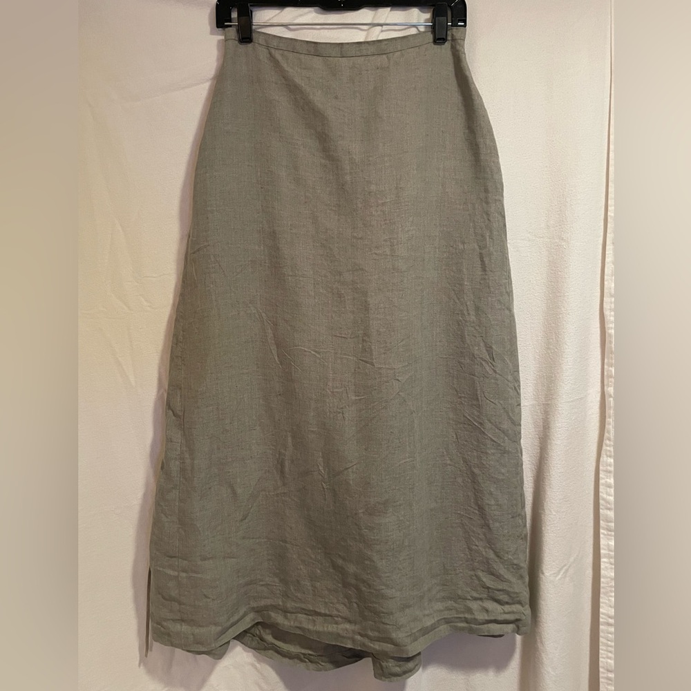 Margaret O'Leary gray A-Line Skirt with gather in back